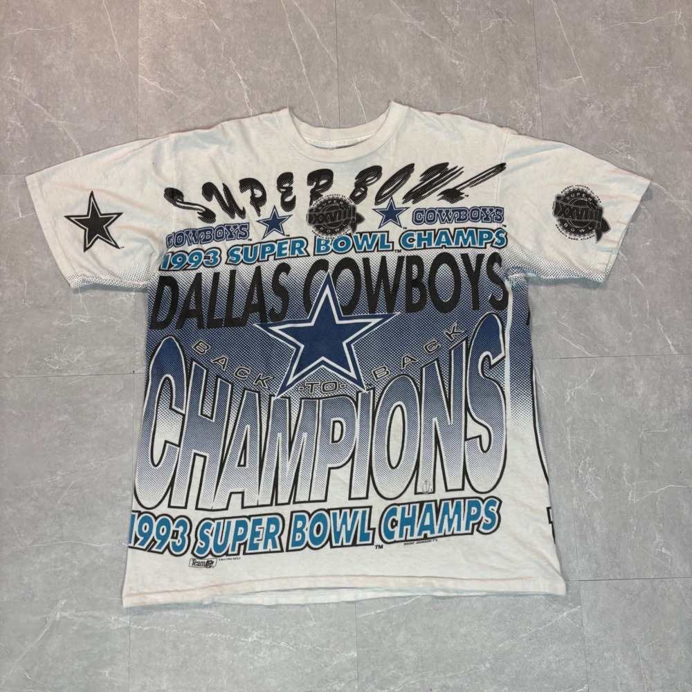 Vintage 1994 Dallas Cowboys Super Bowl Champions T Shirt Magic Johnson XL USA